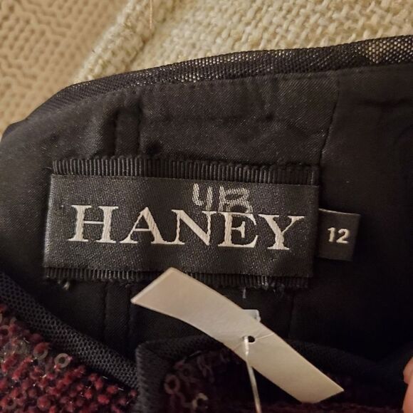 Haney Martina Strapless Sequin Sheath Dress sz 12 - Picture 11 of 12